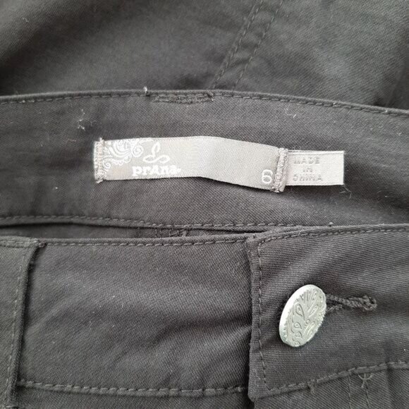 PRANA Monarch Hiking Utility Zip-Off Convertible Pants to Shorts Black Sz 6 - Picture 12 of 14